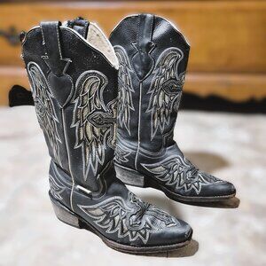 El Carril Made In Mexico Woman's Western Cross Cowgirl Boots Size 6.5
